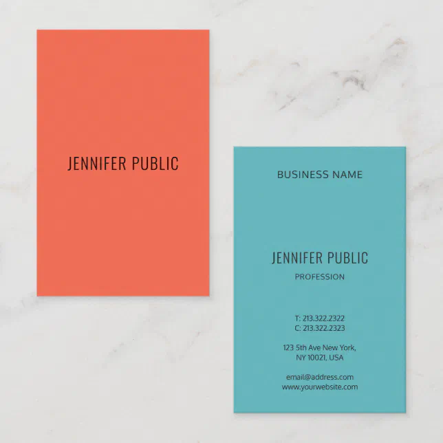 Custom Professional Elegant Colors Modern Simple Business Card | Zazzle