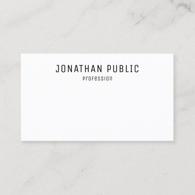 Custom Professional Elegant Modern Minimalist Business Card (Front)