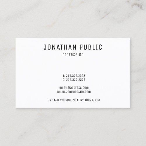 Custom Professional Elegant Modern Simple Template Business Card