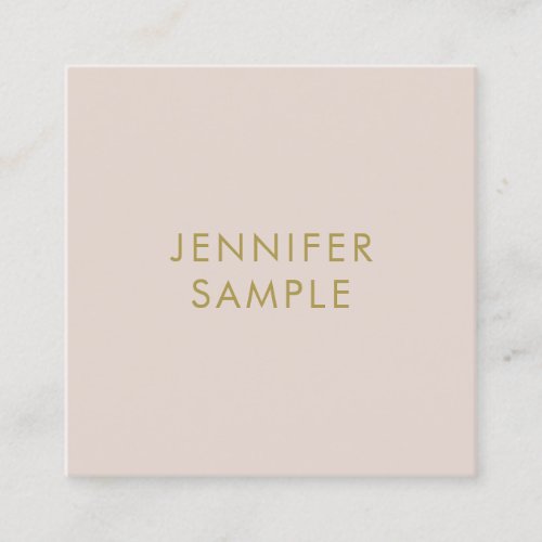 Custom Professional Elegant Simple Template Square Business Card