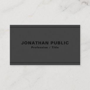Custom Professional Elegant Template Anthracite Business Card