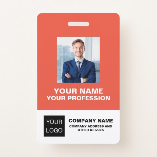 Custom Professional Employee Photo Office Id card Badge