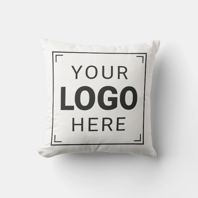 Custom Professional Logo Business Throw Pillow (Front)
