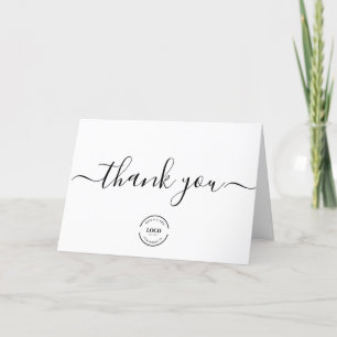Custom Professional LOGO customer appreciation Letterpress Thank You Card