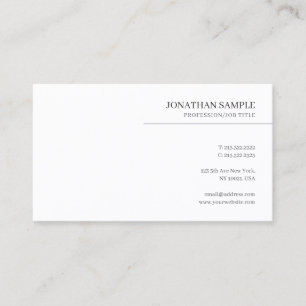 Custom Professional Modern Elegant Minimalist Business Card