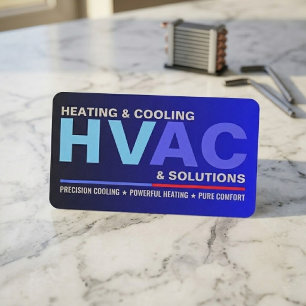 Custom Professional Modern HVAC Services Business Card