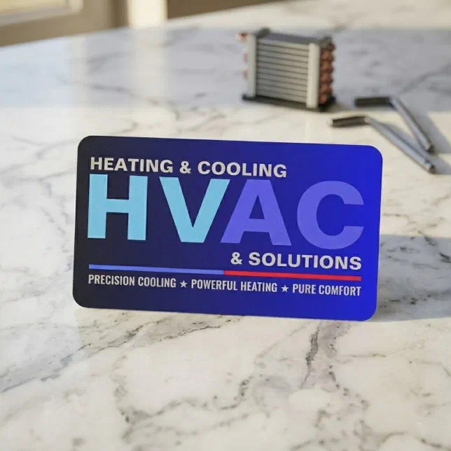Custom Professional Modern HVAC Services Business Card | Zazzle