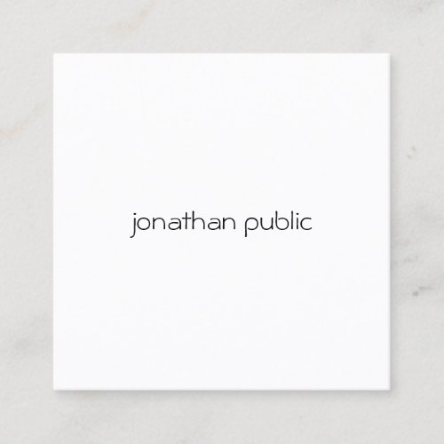 Custom Professional Modern Minimalist Elegant Cool Square Business Card