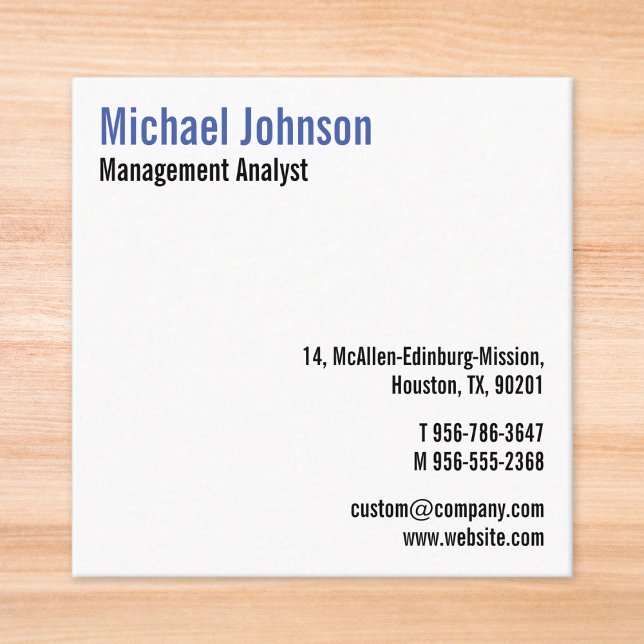 Custom Professional Modern Simple Cool Elegant Square Business Card (Custom Professional Modern Simple Cool Elegant Square Business Card)