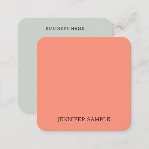 Custom Professional Modern Simple Trendy Elegant Square Business Card