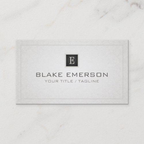 Custom Professional Monogram Business Card - gray