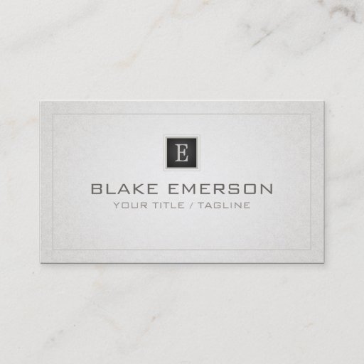 Customizable Custom Professional Monogram Business Card - gray