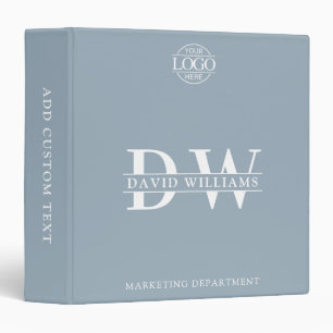 Custom Professional Monogram Initials No Minimum 3 Ring Binder