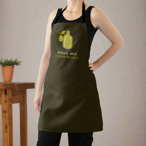 Custom Professional Organic Olive Oil Sage Green  Apron