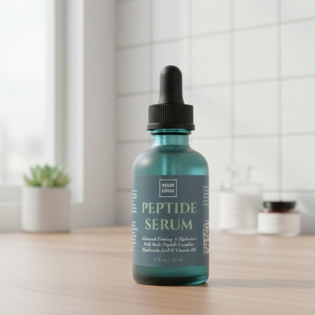 Custom Professional Peptide Serum Skincare Label (Creator Uploaded)