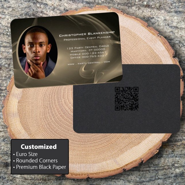 Custom Professional Photo QR Code  Business Card (Business card custom photo template)
