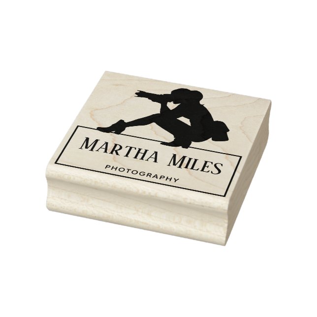 Custom Professional Photography Logo with Name Rubber Stamp (Stamp)