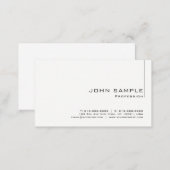 Custom Professional Simple Elegant White Template Business Card (Front/Back)