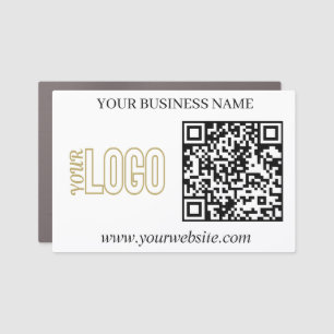 Custom Promote Your Business with Your Logo and QR Car Magnet