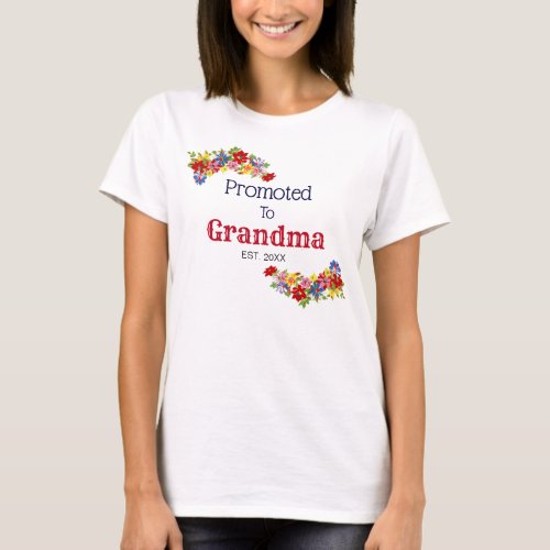 Custom Promoted To Grandma Shirt