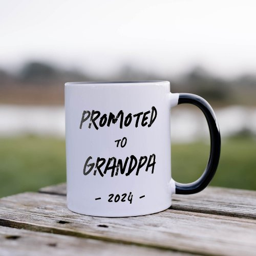 Custom Promoted to Grandpa Mug