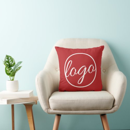 Custom Promotional Business Classic Red Logo Throw Pillow