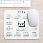 Custom Promotional Business Logo 2024 Calendar Mouse Pad<br><div class="desc">Create your own personalized 2024 calendar mouse pads with your own company logo, business slogan and contact information. You can easily change the background color to match your corporate colors. Makes a great promotional giveaway or corporate gift for customers, vendors, employees or other special people. No minimum order quantity and...</div>