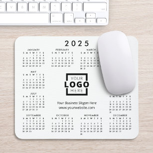 Custom Promotional Business Logo 2025 Calendar Mouse Pad