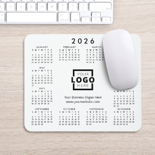 Custom Promotional Business Logo 2026 Calendar Mouse Pad