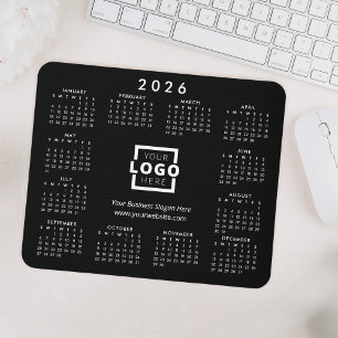 Custom Promotional Business Logo 2026 Calendar Mouse Pad