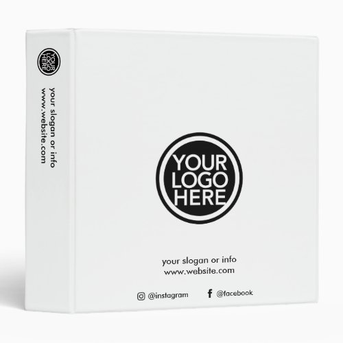 Custom Promotional Business Logo 3 Ring Binder