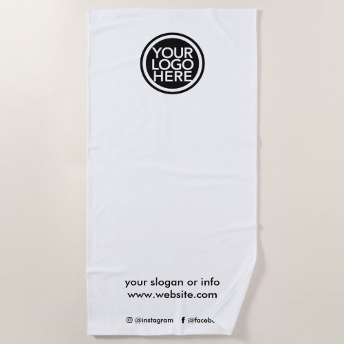 Custom Promotional Business Logo Beach Towel