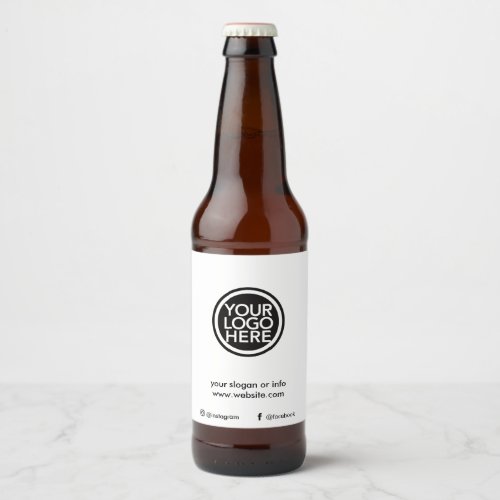 Custom Promotional Business Logo Beer Bottle Label