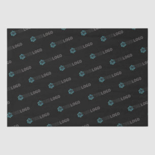 Custom promotional business logo black packaging tissue paper