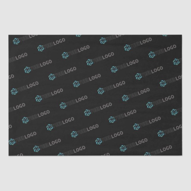 Custom promotional business logo black packaging tissue paper (Front)