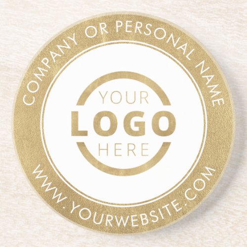 Custom Promotional Business Logo Branded Gold Coaster