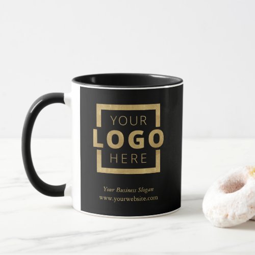 Custom Promotional Business Logo Branded Gold Mug