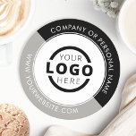 Custom Promotional Business Logo Branded Grey Round Paper Coaster<br><div class="desc">Create your own personalized coaster with your own company logo or custom image. Customized promotional coasters with your business logo are great for corporate dinner events, or any event where branded coasters would be ideal. If you have a restaurant, bar, catering company, or other food and beverage service business, this...</div>
