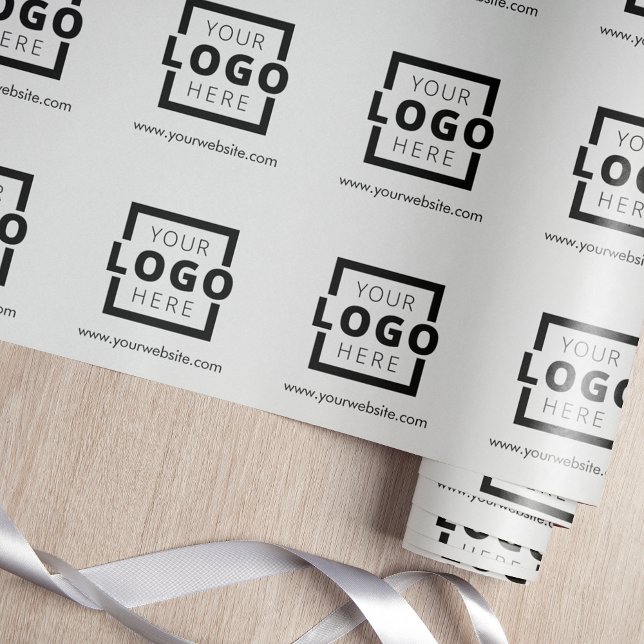 Custom Promotional Business Logo Branded White Wrapping Paper (Creator Uploaded)