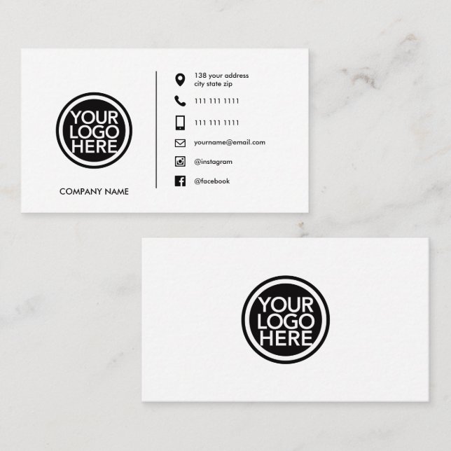 Custom Promotional Business Logo Card (Front/Back)