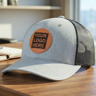 Custom Promotional Business Logo Create Your Own Leather Patch Hat