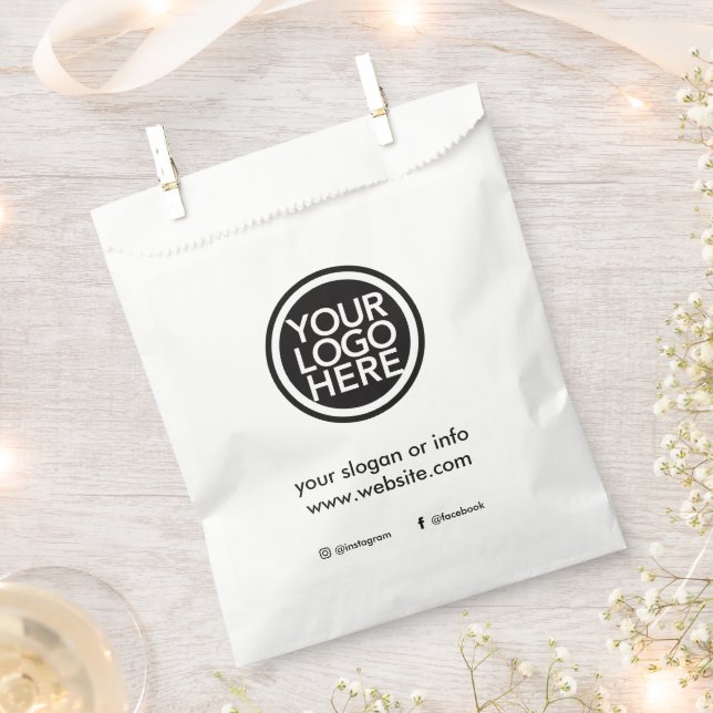 Custom Promotional Business Logo Favor Bag (Clipped)