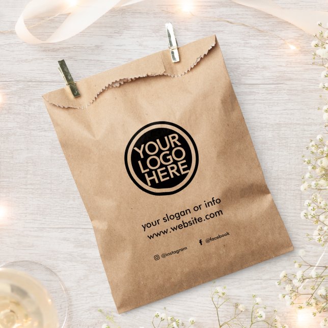 Custom Promotional Business Logo Favor Bag (Clipped)