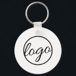 Custom Promotional Business Logo Keychain<br><div class="desc">Custom Keychain featuring a simple design with your business logo. A basic, minimalist design that works for any business. These make great marketing / promotional items for trade shows, gifts for clients or employees. These are especially perfect for real estate agents / realtors to give as a closing gift. DESIGN...</div>