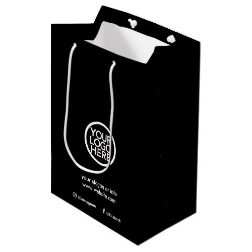 Custom Promotional Business Logo Medium Gift Bag