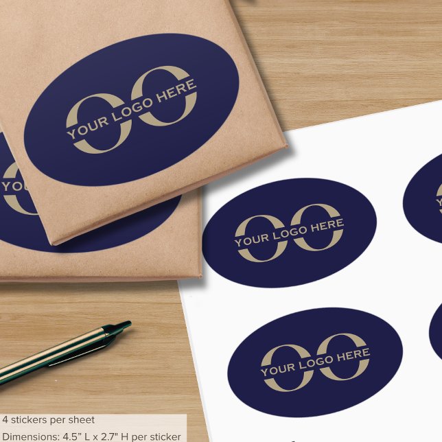 Custom Promotional Business Logo Oval Sticker (Creator Uploaded)
