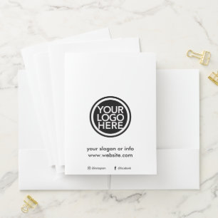 Custom Promotional Business Logo Pocket Folder