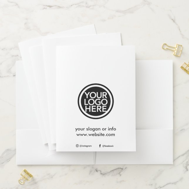 Custom Promotional Business Logo Pocket Folder (In Situ)