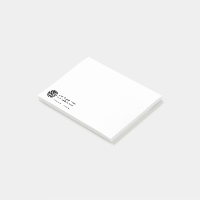 Custom Promotional Business Logo Post-it Notes (Angled)