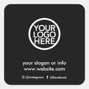 Custom Promotional Business Logo Square Sticker